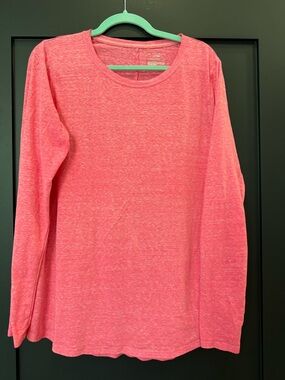 Tek Gear Dry Tek Heathered Pink Long Sleeve Workout Tee Size Large Tall